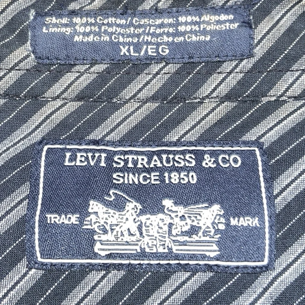 Levi's Heavyweight Work Shirt Mens XL Black Strauss & Co Long Sleeve Button Up